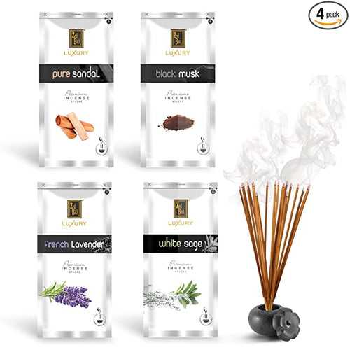 Zed Black Luxury Premium Fragrance Agarbatti / Incense Sticks Combo of 4 Different Fragrances for Aromatic Environment