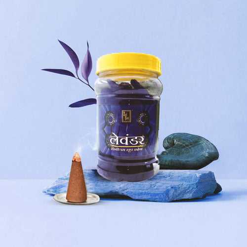 Lavender Dhoop Cone Jar