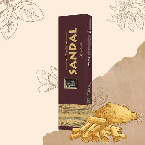 Sandal Flora Premium Hand Rolled Agarbatti / Incense Sticks (Mini Pack)