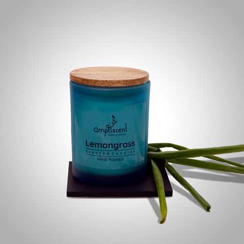 Ampliscent Exotic Candles Collection- Lemongrass (Blue Frosted)