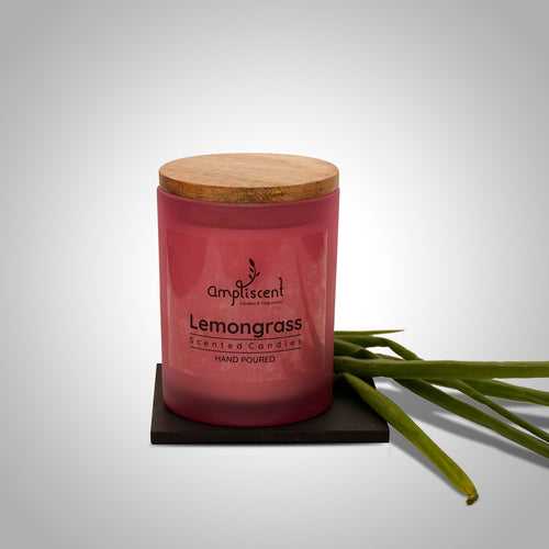 Ampliscent Exotic Candles Collection- Lemongrass (Pink Frosted)