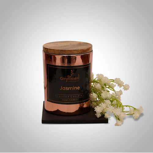 Ampliscent Exotic Candles Collection- Jasmine (Copper Metallic Finish Glass)