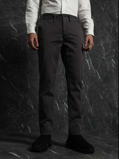 Grey Casual Slim Fit Trouser