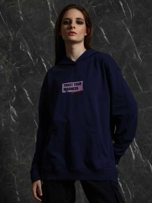 Navy Trust Your Madness Relaxed Fit Hoodie