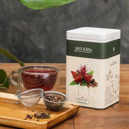 Hibiscus Bliss Green Tea - Tin Caddy