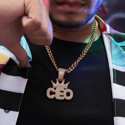 Ceo Crown Gold chain With Diamond Pedant GPCP026