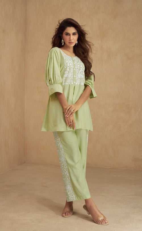 Yamini Jade Embroidered Co-ord Set