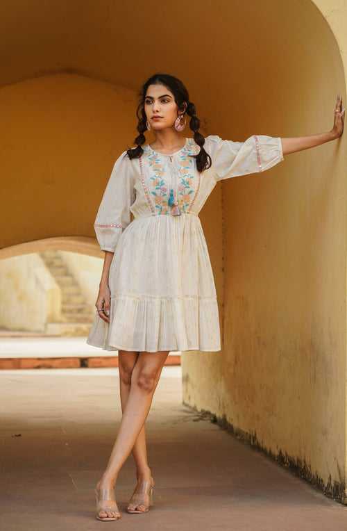 Guleri Cotton Embroidered Dress