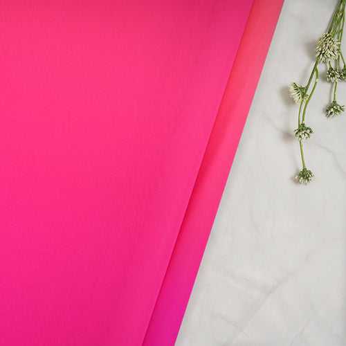 Pink Ombre Dyed Georgette Silk Fabric