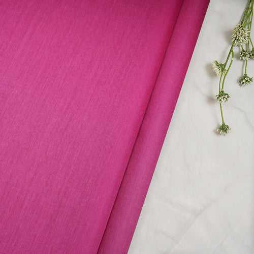 Rani Pink Ombre Dyed Tussar Muga Fabric