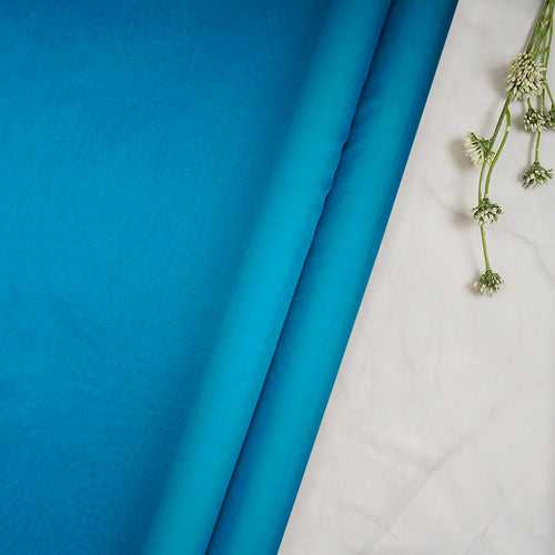 Sky Blue Pure Dual Tone Organza Silk Fabric