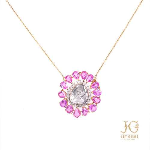 Esmeralda Pink Sapphire Necklace