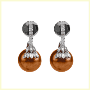 Chocolate Pearl Drop Earrings