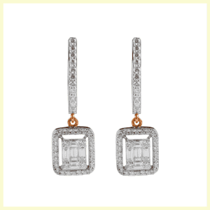 Dainty Diamond Bali Earrings