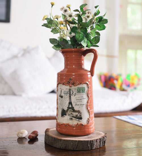 Tall jug shaped ceramic vase