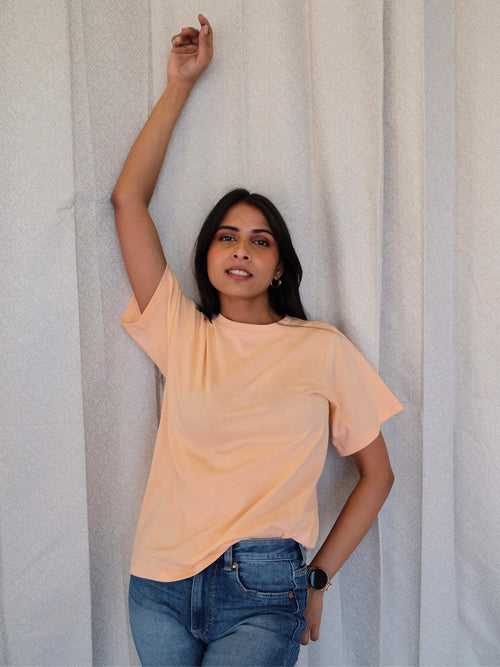 Plain Peach Tee