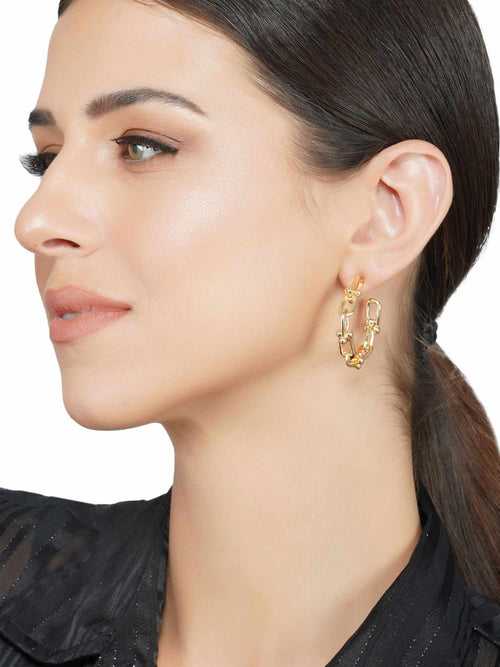 Gold Classify Link Earrings