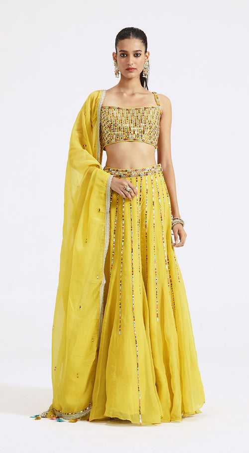 Lemon Yellow Lehenga Set