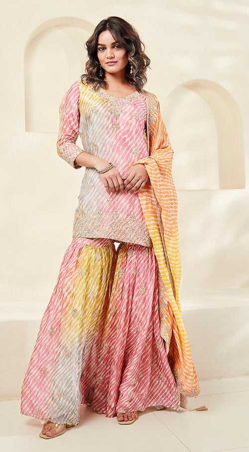 Multicolour Sharara Suit