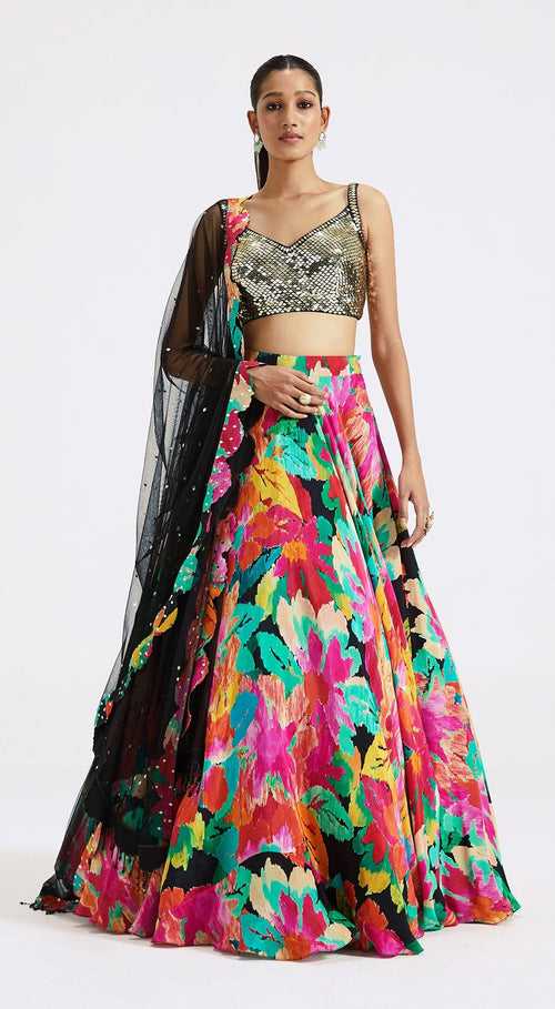 Multicoloured Lehenga Set