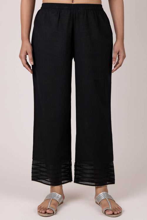 Black Wide Leg Trousers