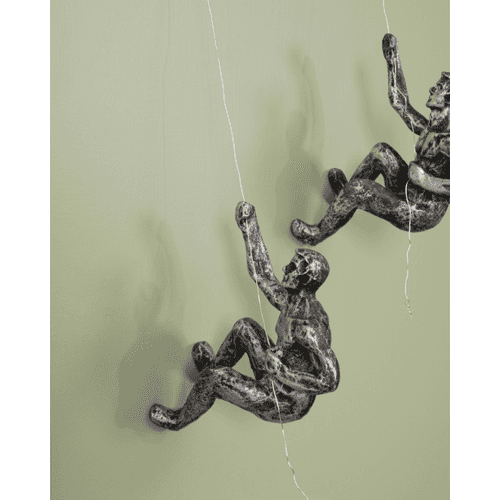 Rock Climbing Men Sculpture Wall Hanging