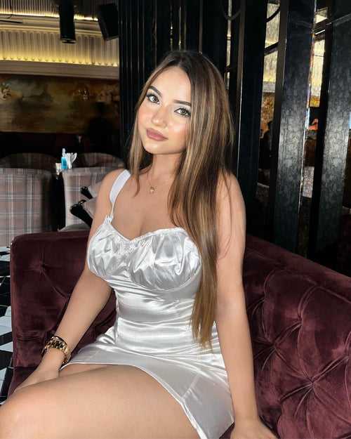 stargazing white satin mini dress