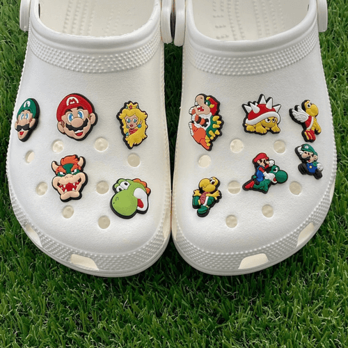 Super Mario Crocs Decoration - Set of 2