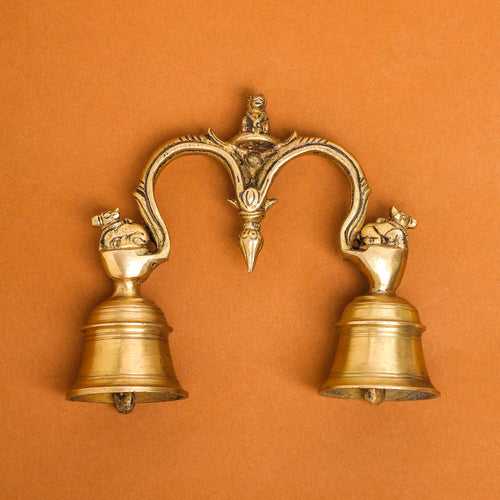 Brass Nandi Double Handbell (5 Inch) NO. 15