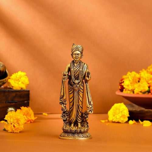 Brass Swami Narayan Idol (6.2 Inch)