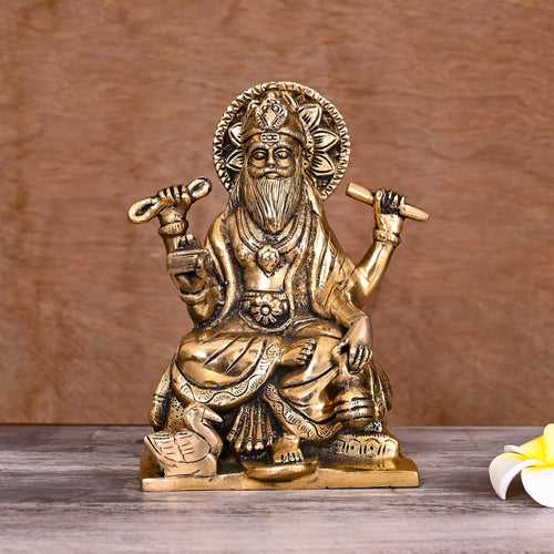 Brass Lord Vishwakarma Statue (7.5 Inch)