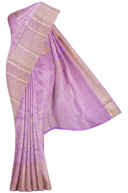 Lavender Dharmavaram Silk Saree