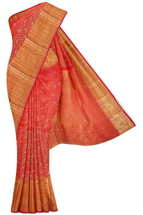 Red Dharmavaram Silk Saree