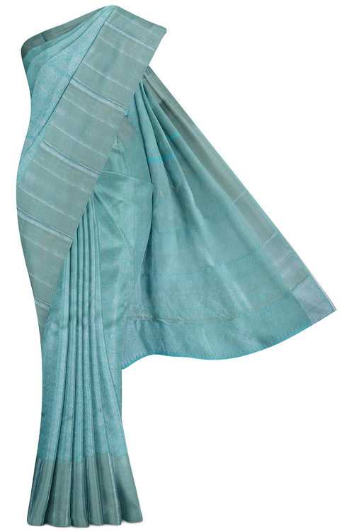 Sea Blue Dharmavaram Silk Saree