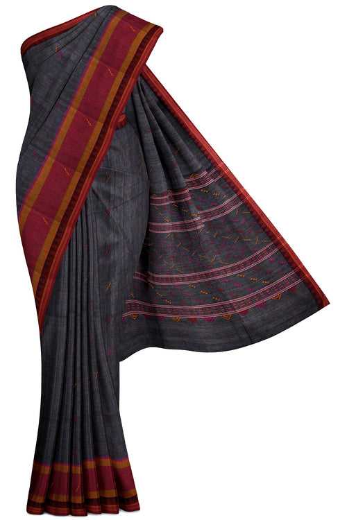 Black Bengal Cotton Saree