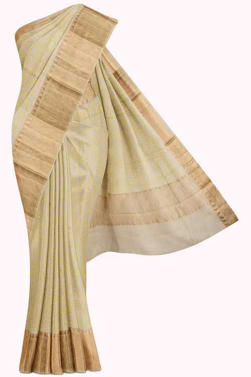 Yellow Organza Saree