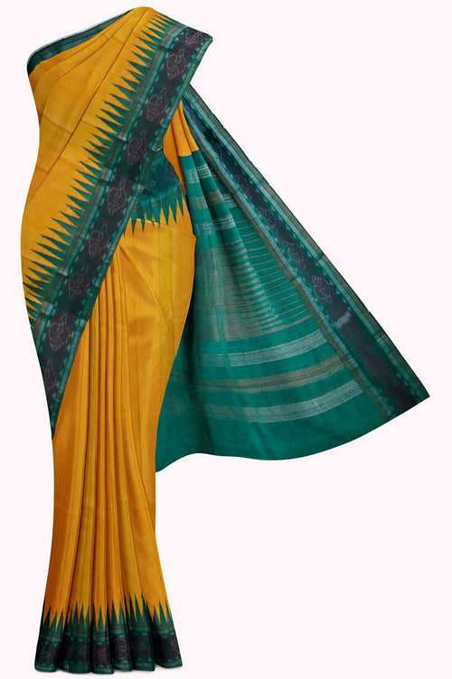 Yellow Bhagalpur Silk Saree