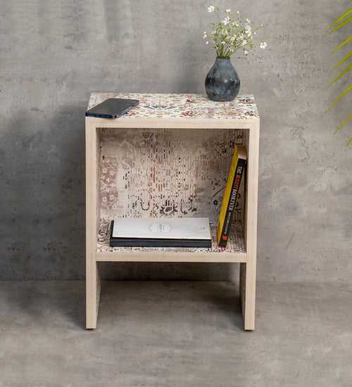 Cosmos Mica Bedside Table, Side Table, Bedside Open Storage, Bedroom Decor