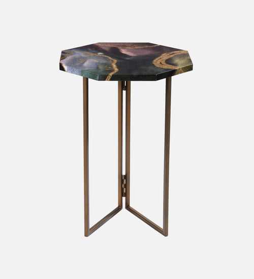 Genesis Octagon Oblique Side Tables, Wooden Tables, Living Room Decor by A Tiny Mistake
