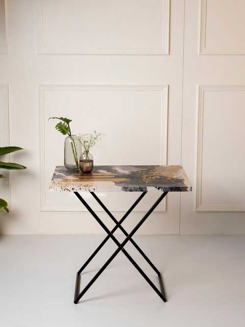 Monochromatic Criss Cross Side Tables, Writing Tables, Wooden Tables, Kids Tables, End Tables Living Room Decor by A Tiny Mistake