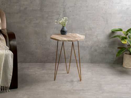 Oasis Octagon Side Tables with Hairpin Legs, Side Tables, Wooden Tables, Living Room Decor by A Tiny Mistake