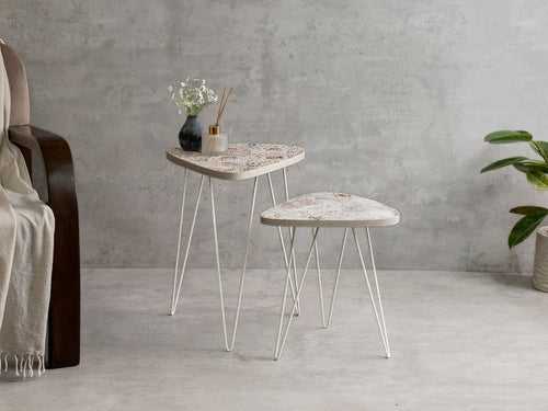 Cosmos Trinity Nesting Tables with Hairpin Legs, Side Tables, Wooden Tables, Living Room Decor by A Tiny Mistake