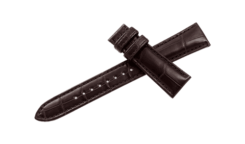 20mm Brown Crocodile Leather Strap