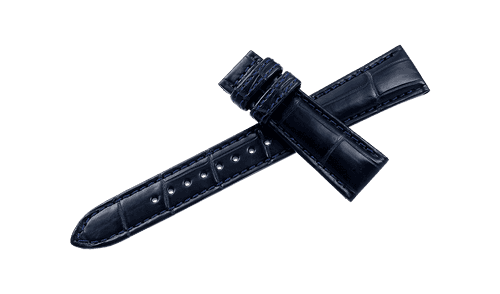 20mm Navy Crocodile Leather Strap