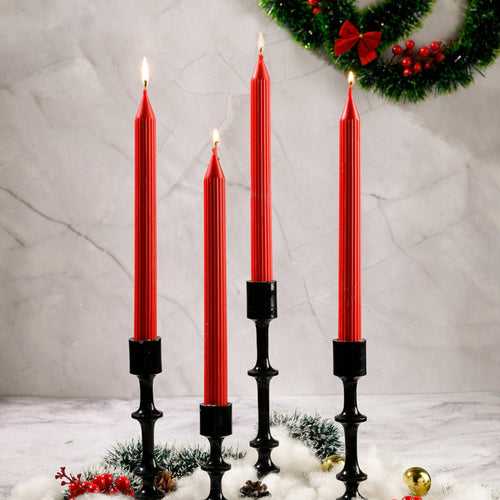 Set of 4 Guidance Taper Candles - Bergamot & Vanilla Scented