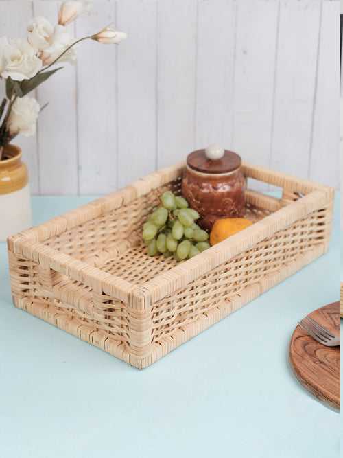 Hand Woven Rattan Wicker Basket for Fruits/ Condiments