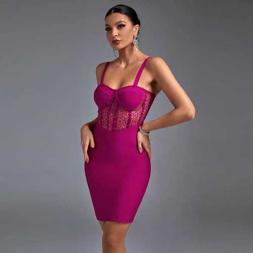 Yuana Pink Bandage Dress