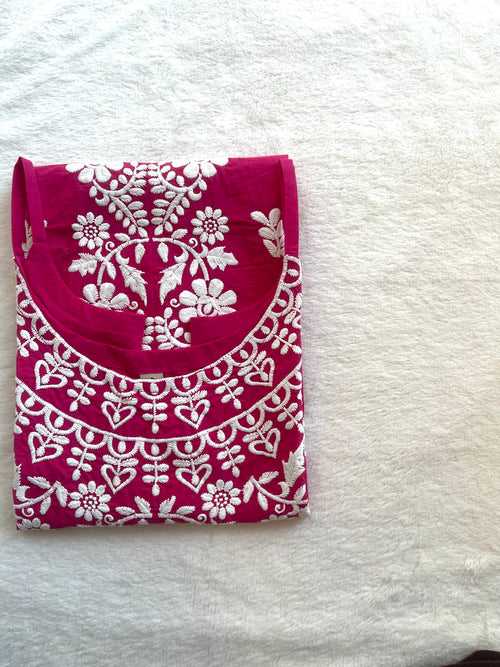 Noori Pink Cotton Kurta