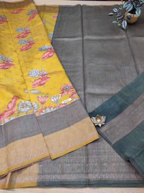 Tussar Silk Saree #D5202