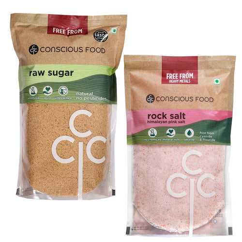 Pack of Raw Sugar & Himalayan Rock Salt